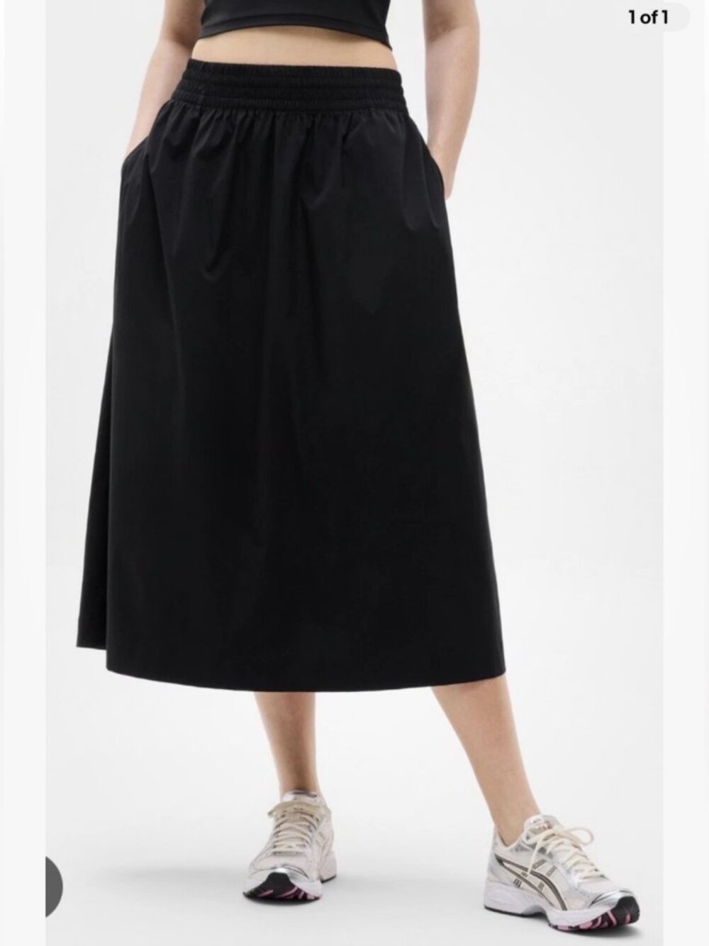 Athleta Black Midday Midi Skirt (XL)